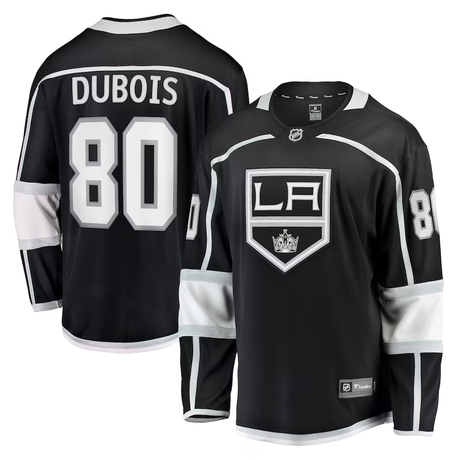 Men's Los Angeles Kings Pierre-Luc Dubois #80 Black Home Breakaway Jersey Men's Los Angeles Kings Pierre-Luc Dubois #80 Black Home Breakaway Jersey